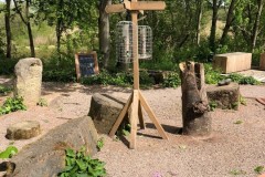 Bird Feeders in the Sensory Garden