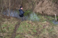 Inspecting the water plant, Idle Valley NR.